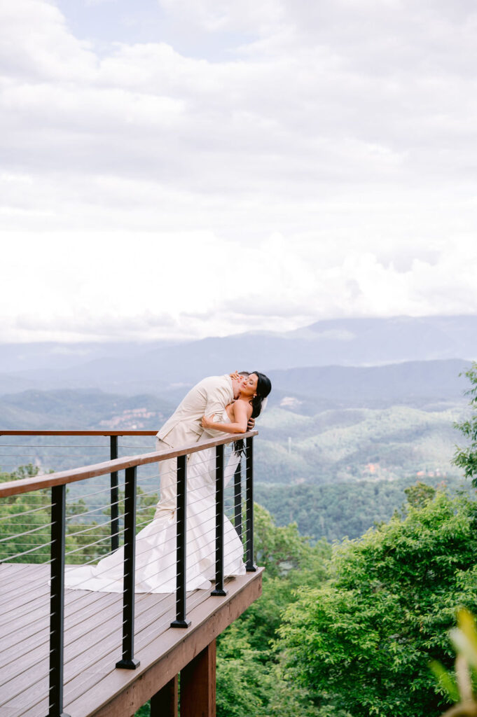Experience a breathtaking mountaintop wedding at The Trillium in Sevierville, TN. Tennessee mountain wedding photographer