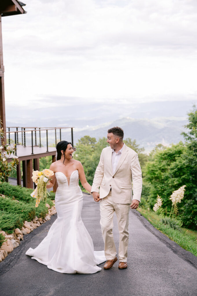 Experience a breathtaking mountaintop wedding at The Trillium in Sevierville, TN. Tennessee mountain wedding photographer